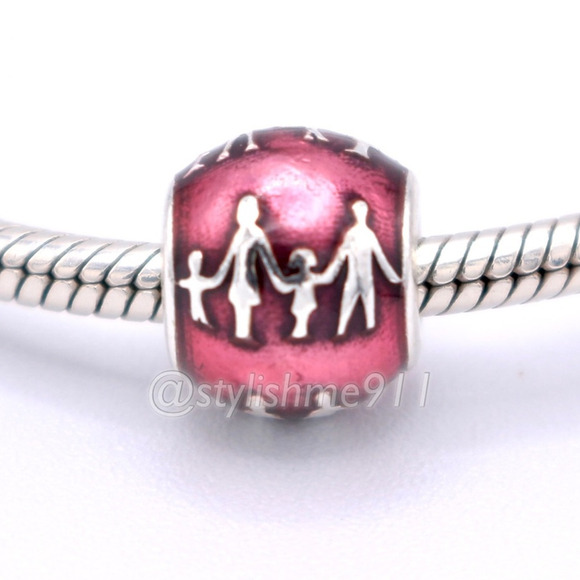 Authentic PANDORA Family Silhouettes Charm with Violet Enamel - 791399EN62 - Picture 1 of 10